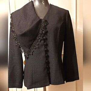Joseph Ribkoff Evening Blazer Glam Vintage Black Jacket Elegant Eveningwear